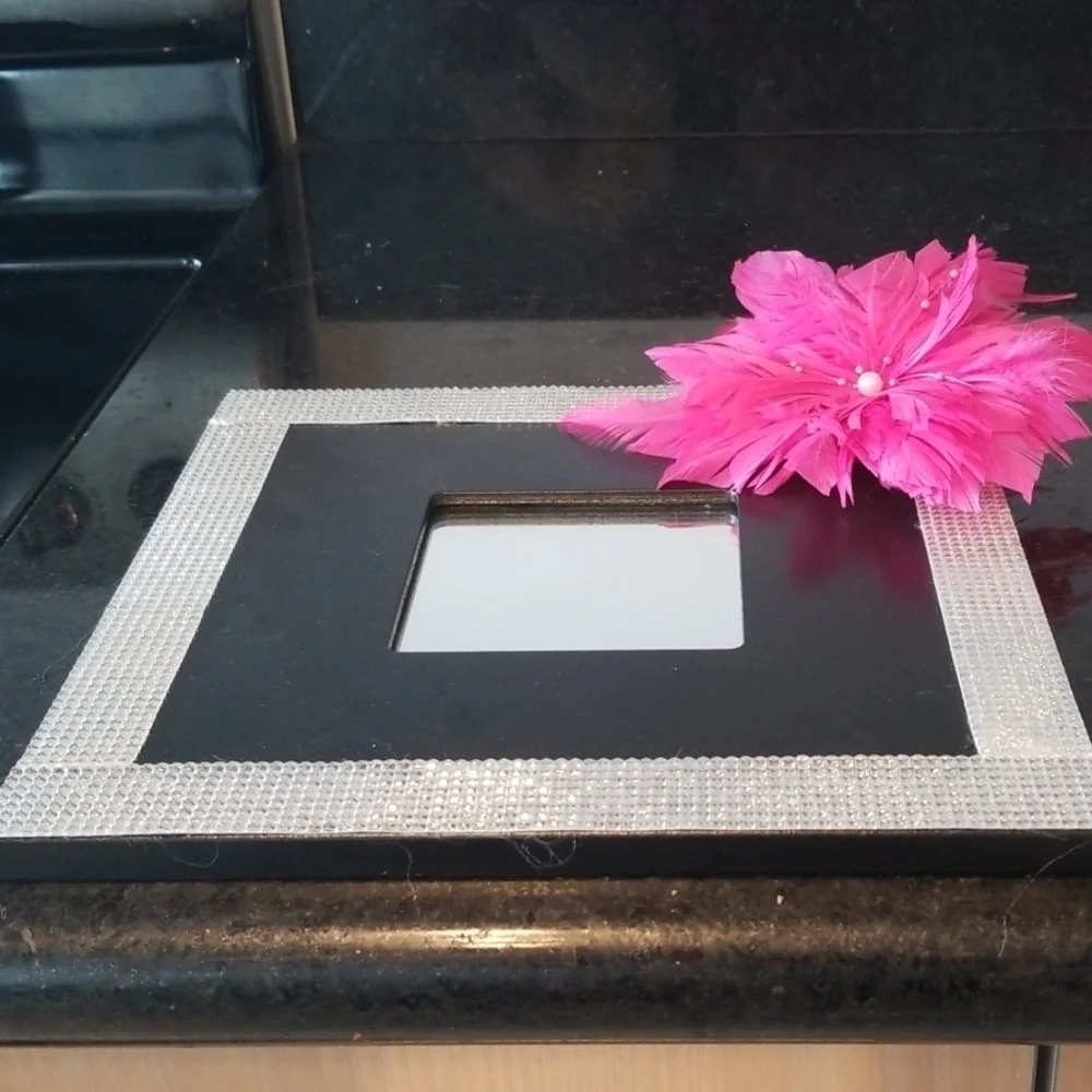 Rhinestone bling wall mirror